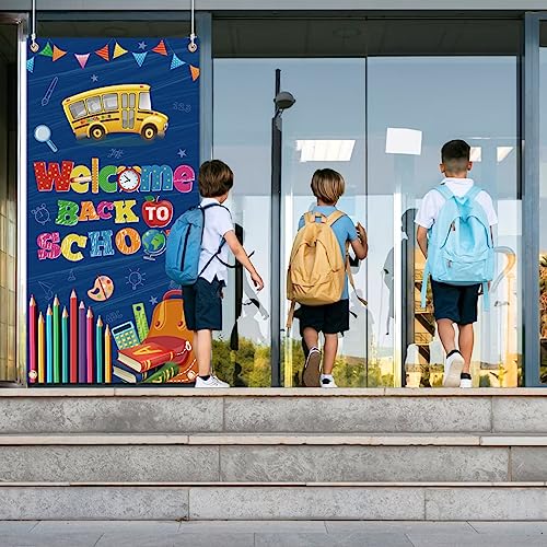 Back to School Decorations,Welcome Back to School Door Cover,First...