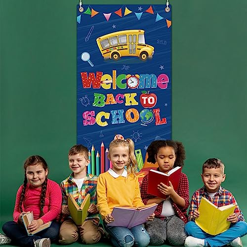 Back to School Decorations,Welcome Back to School Door Cover,First...