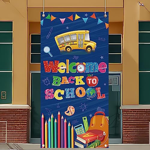 Back to School Decorations,Welcome Back to School Door Cover,First...
