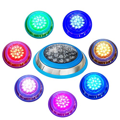 CNBRIGHTER LED Underwater Swimming Pool Lights,54W RGB Color Chang...