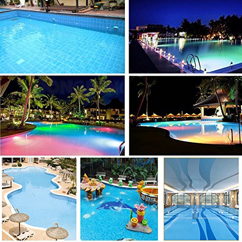 CNBRIGHTER LED Underwater Swimming Pool Lights,54W RGB Color Chang...
