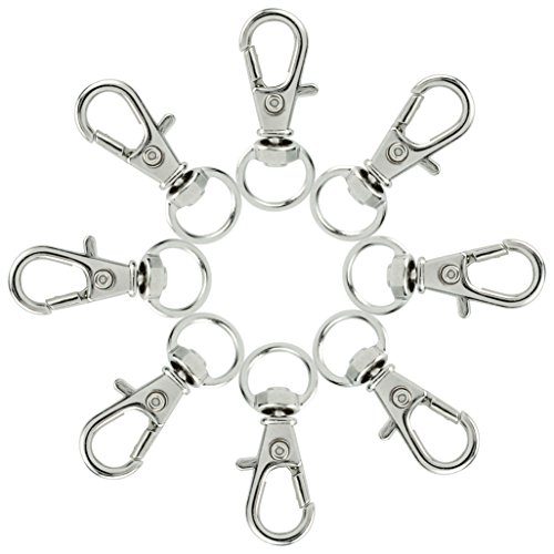 50 pcs Swivel Clasps Lanyard Snap Hook,cnomg Metal Swivel Lanyard ...