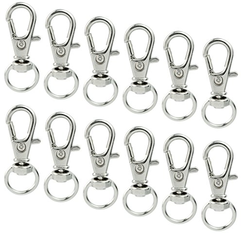 50 pcs Swivel Clasps Lanyard Snap Hook,cnomg Metal Swivel Lanyard ...