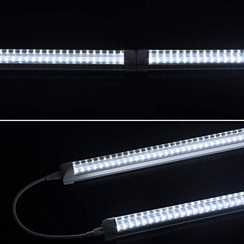 4FT LED Shop Light - 40W 5200Lm 6500K Super Bright White, Integr...