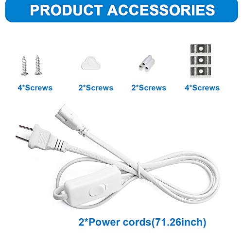 T8 LED Light Fixture -2FT 1680lm 14W Under Cabinet Lighting, 6500k...