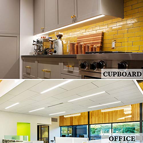 T8 LED Light Fixture -2FT 1680lm 14W Under Cabinet Lighting, 6500k...