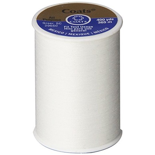 Coats & Clark All Purpose Thread 400 Yards White ONE spool of yarn
