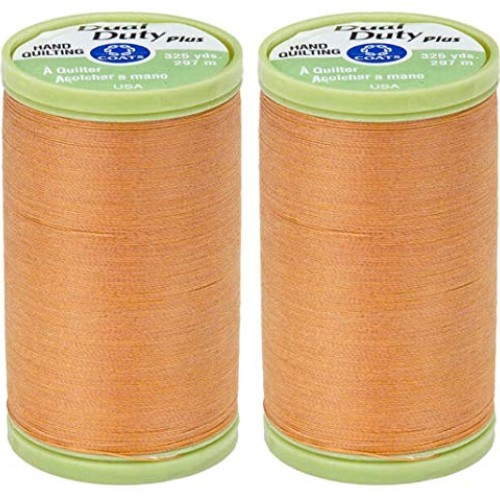 2-Pack Bundle Coats & Clark Dual Duty Plus Hand Quilting Thread 32...