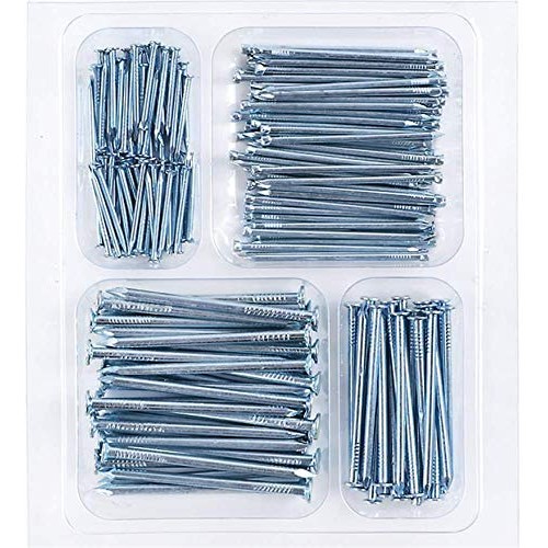 Coceca Hardware Nail Assortment Kit 200pcs, Galvanized Nails, 4 Si...
