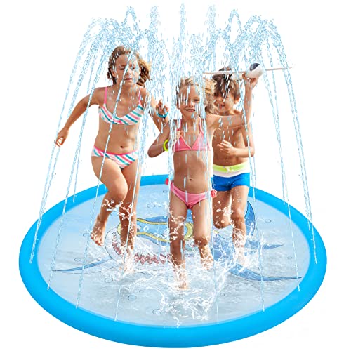 Splash Pad for Kids - Sprinkler for Kids Splash Play Mat, 67” Infl...