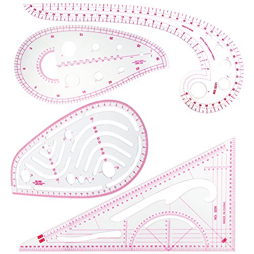 COCODE Sewing Tools 4 Stlye Sew French Curve Metric Shaped Ruler M...