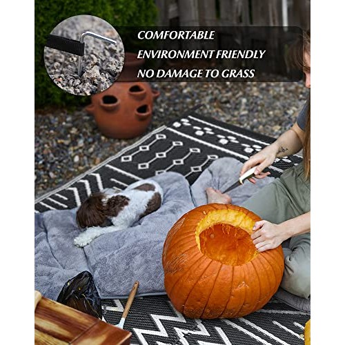 Outdoor Rug Carpet Waterproof 5x8ft Patio Rug Mat Indoor Outdoor A...