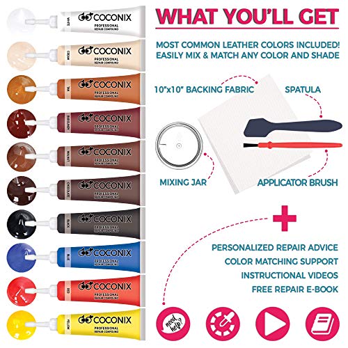 Coconix Vinyl and Leather Repair Kit - Restorer of Your Furniture,...