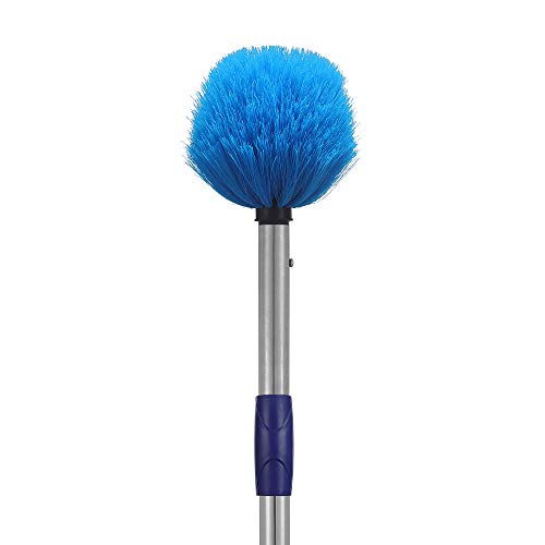 COCONUT Cobweb Duster with Pole, Medium Stiff Bristles Cobweb Dust...
