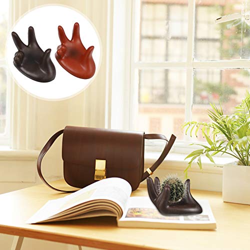 3 Pack Ceramic Air Plant Tillandsia Holder, Hand Shape Office Desk...