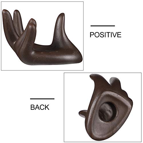 3 Pack Ceramic Air Plant Tillandsia Holder, Hand Shape Office Desk...