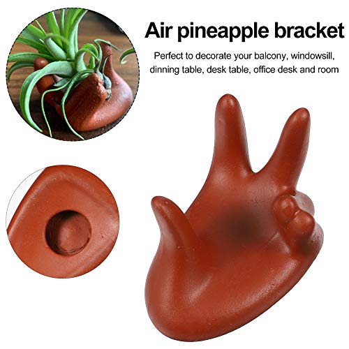 3 Pack Ceramic Air Plant Tillandsia Holder, Hand Shape Office Desk...
