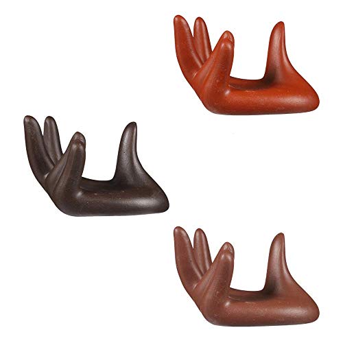 3 Pack Ceramic Air Plant Tillandsia Holder, Hand Shape Office Desk...