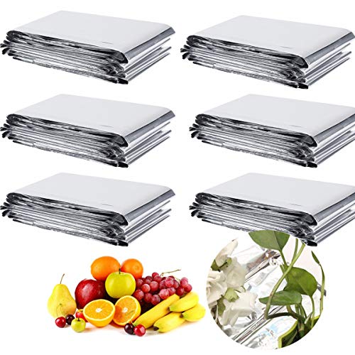 6 Pack High Silver Reflective Mylar Films Foil Sheets for Garden G...
