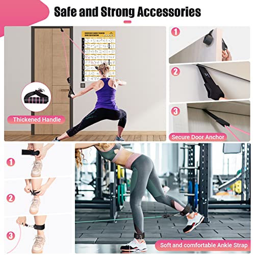 Resistance Bands with Handles for Women Men, 5 Level Exercise Band...