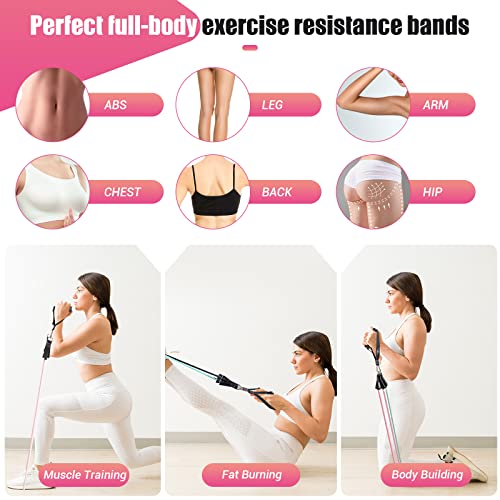 Resistance Bands with Handles for Women Men, 5 Level Exercise Band...