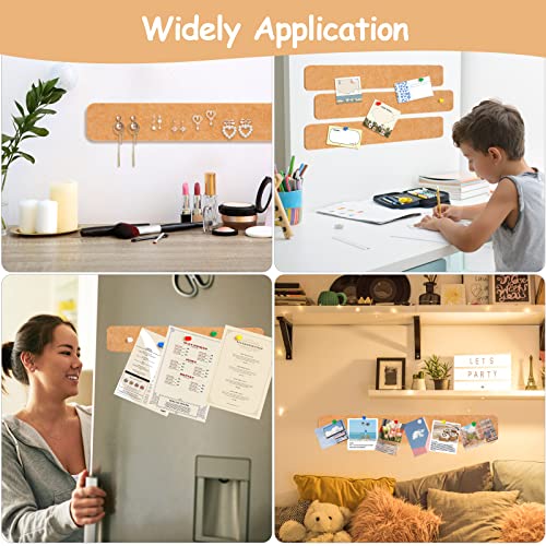 5 Pack Bulletin Board Strips, COIDEA Felt Pin Board Bar with 35 Pu...