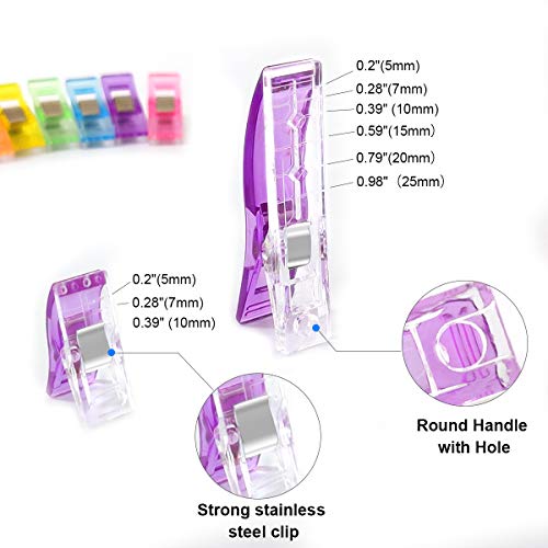 Coideal Sewing Clips 100 Pcs, 2 Sizes/75+25 Wonder Clips for Quilt...