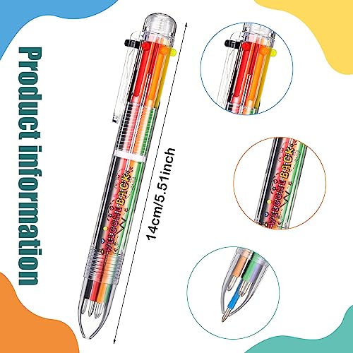 Colarr 24 Pcs 6 in 1 Multicolor Ballpoint Pen Welcome Back to Scho...