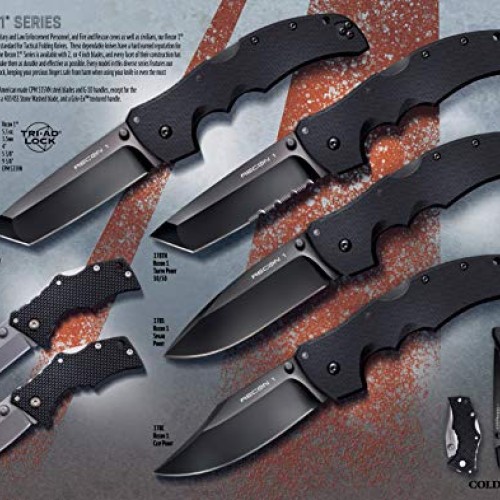 Cold Steel Recon 1 Folder Clip Pt. 4In Bold 9-3/8In Overall Foldin...