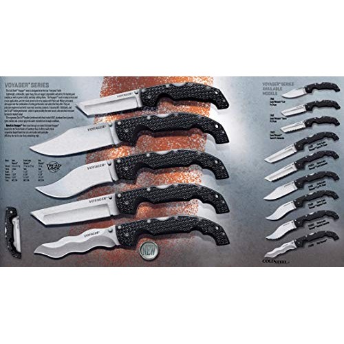 Cold Steel Voyager Series Folding Knife with Tri-Ad Lock and Pocke...