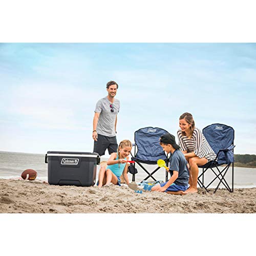 Coleman Cooler Quad Portable Camping Chair, Blue