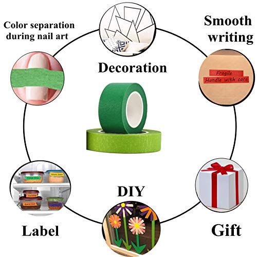Colored Masking Tape,10 Rolls Colored Painters Tape for Arts and C...
