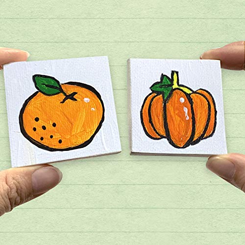 COLOR MAGIC Mini Stretched Canvas - 2x2 Inch/24 Pack - 2/5 Inch Pr...