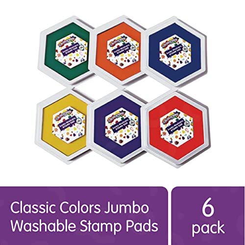 Colorations Classic Primary Colors Jumbo Washable Stamp Pads Washa...