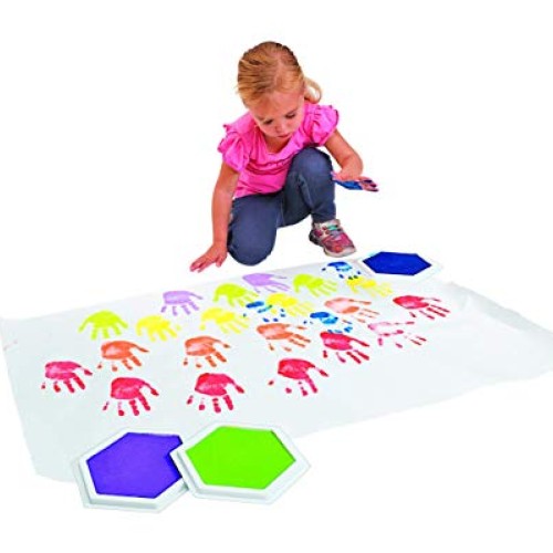 Colorations Classic Primary Colors Jumbo Washable Stamp Pads Washa...
