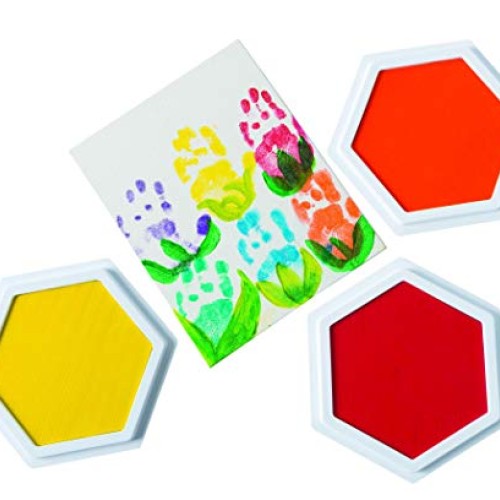 Colorations Classic Primary Colors Jumbo Washable Stamp Pads Washa...