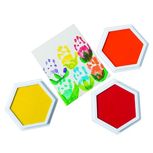 Colorations Classic Primary Colors Jumbo Washable Stamp Pads Washa...