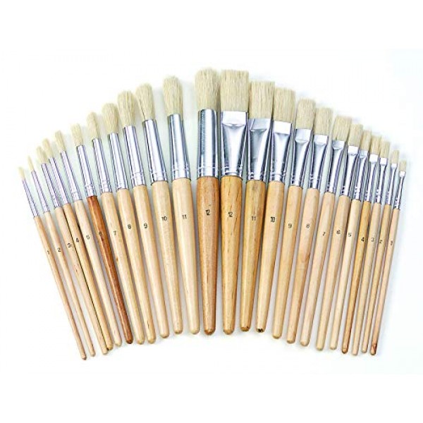 Colorations Easel Paint Brushes Assortment Value Pack Classroom Si...