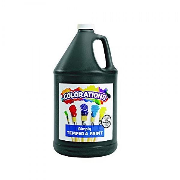 Colorations Tempera Paint, Gallon Size, Black, Non Toxic, Vibrant,...