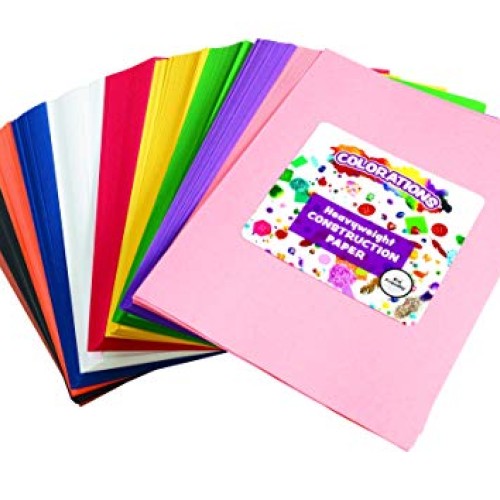 Construction Paper Pack, 10 Assorted Colors, 9 x 12, 600 Sheets,...