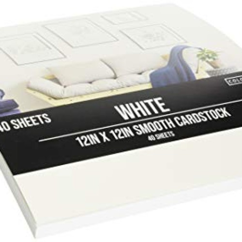 Colorbok White 12x12in Smooth Cardstock