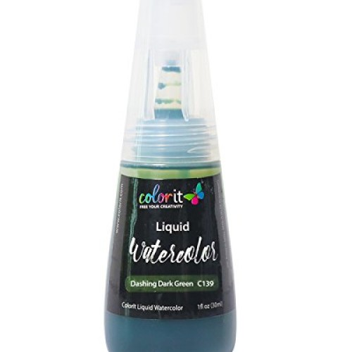 ColorIt Liquid Watercolor Ink 1oz Bottle Dashing Dark Green C139 -...