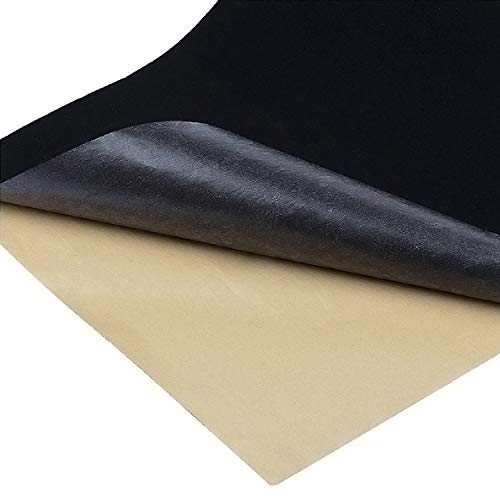 Black Self Adhesive Velvet Fabric Sticky Felt Sheets for Art & Cra...