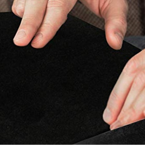 Black Self Adhesive Velvet Fabric Sticky Felt Sheets for Art & Cra...