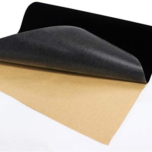 Black Self Adhesive Velvet Fabric Sticky Felt Sheets for Art & Cra...