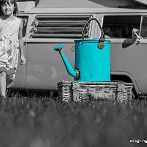COLOURWAVE Collapsible 2-in-1 Watering Can/Bucket, 7-Liter, Red Hot