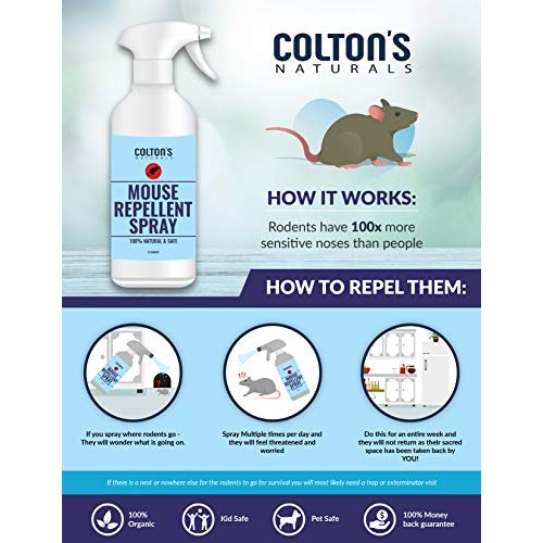 Colton’s Naturals Mice Repellent - 32 Ounce -Mouse Repellent Spray...