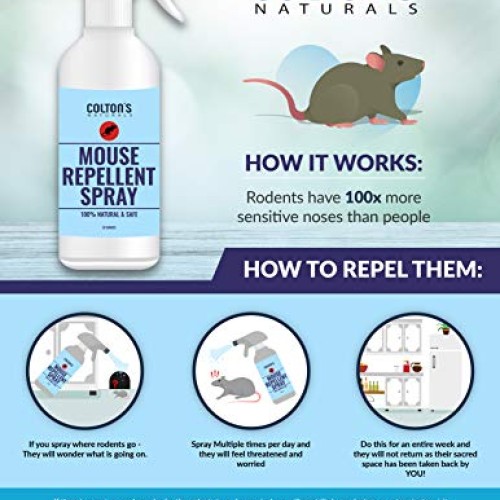 Colton’s Naturals Mice Repellent - 32 Ounce -Mouse Repellent Spray...