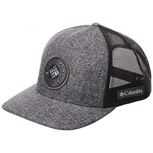 Columbia Mens Mesh Snap Back Hat, Grill Heather, Circle Patch, On...