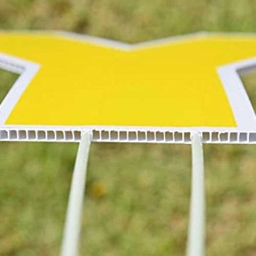 Happy Birthday Yard Sign with Stakes - Bright Rainbow Color, 15 B...